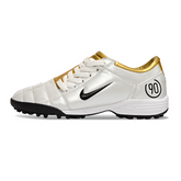 Botas de fútbol Nike Total 90 III TF Society en blanco y dorado
